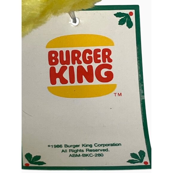 Crayola Burger King Plush Yellow Teddy Bear 1986 - Picture 7 of 12